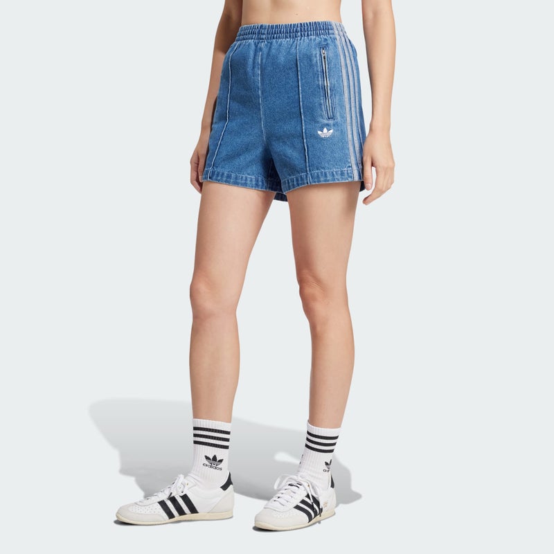 adidas Denim Firebird Shorts, indigo