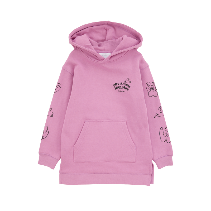 Makia KIDS Fly Hooded Sweatshirt, peony