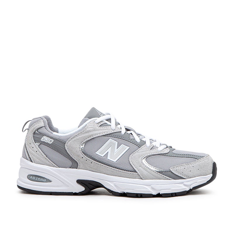 New Balance 530, rain cloud / shadow grey / metallic silver.