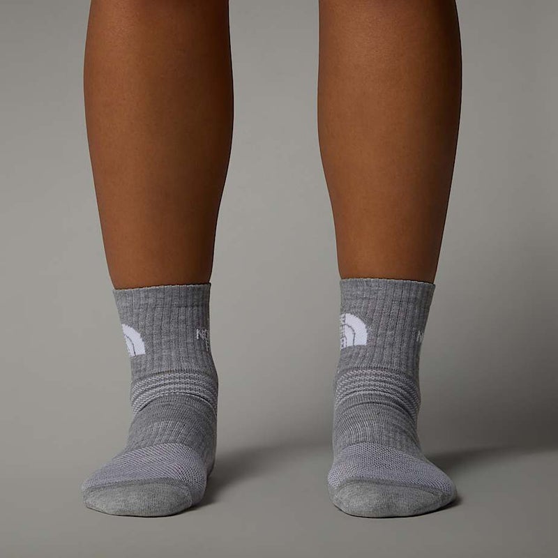 The North Face Multi Sport Quarter Socks 3-pack, black / grey / white