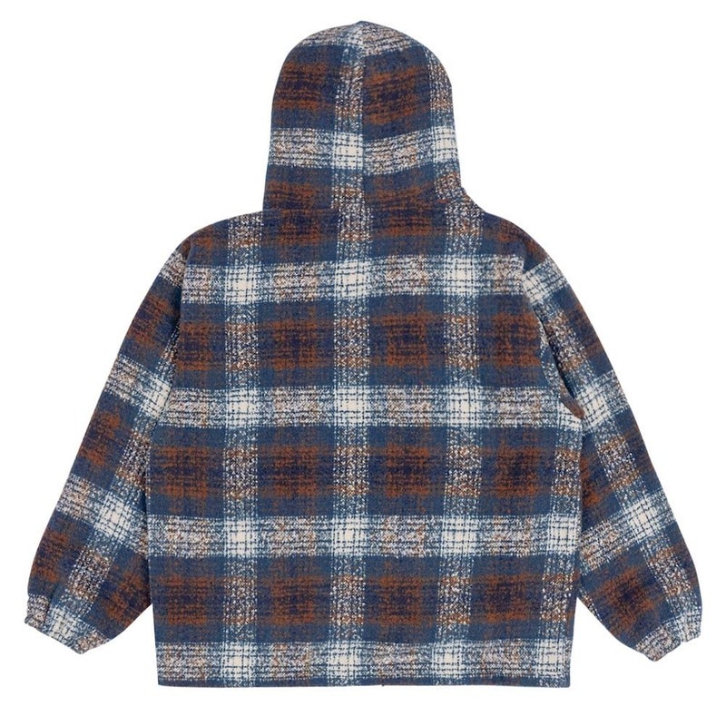 Pleasures Machinist Poncho Hoodie, brown / blue