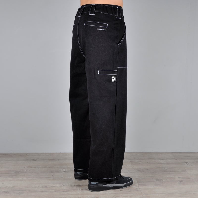 Poetic Collective Denim Painter Pant, black / white seam