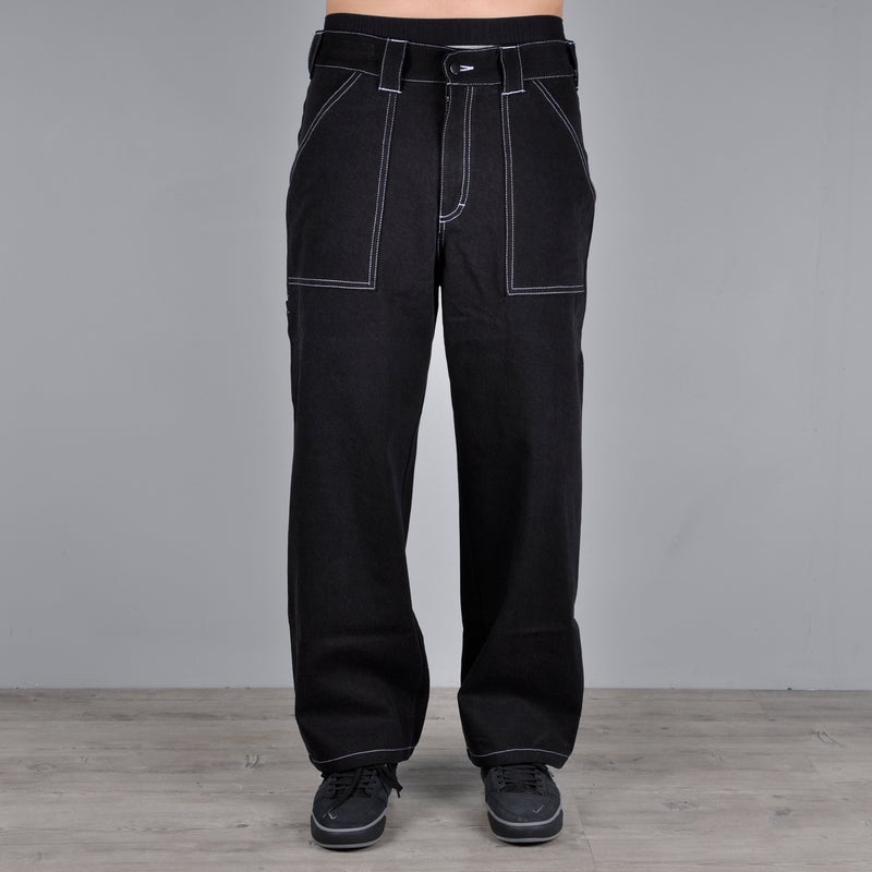 Poetic Collective Denim Painter Pant, black / white seam