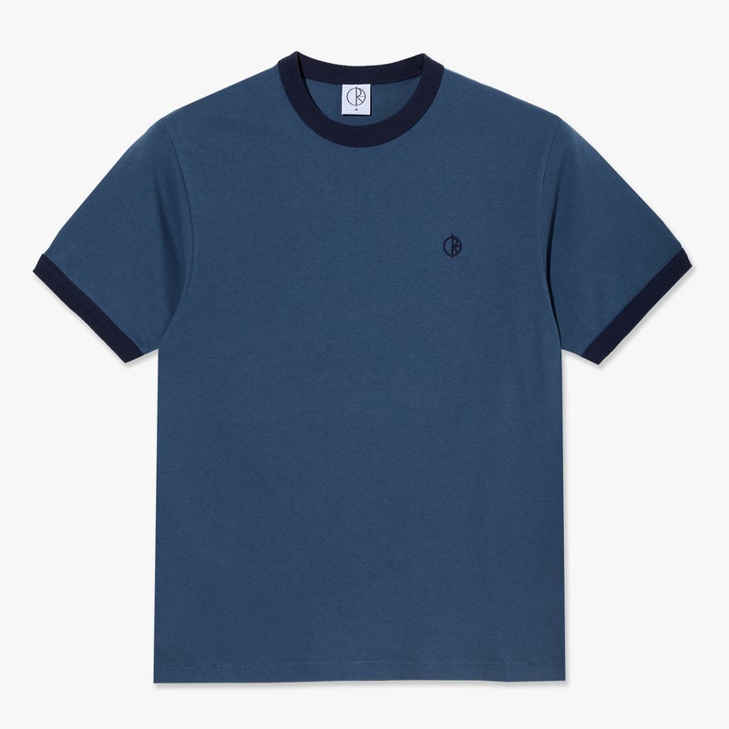 Polar Ringer Tee, grey blue / navy