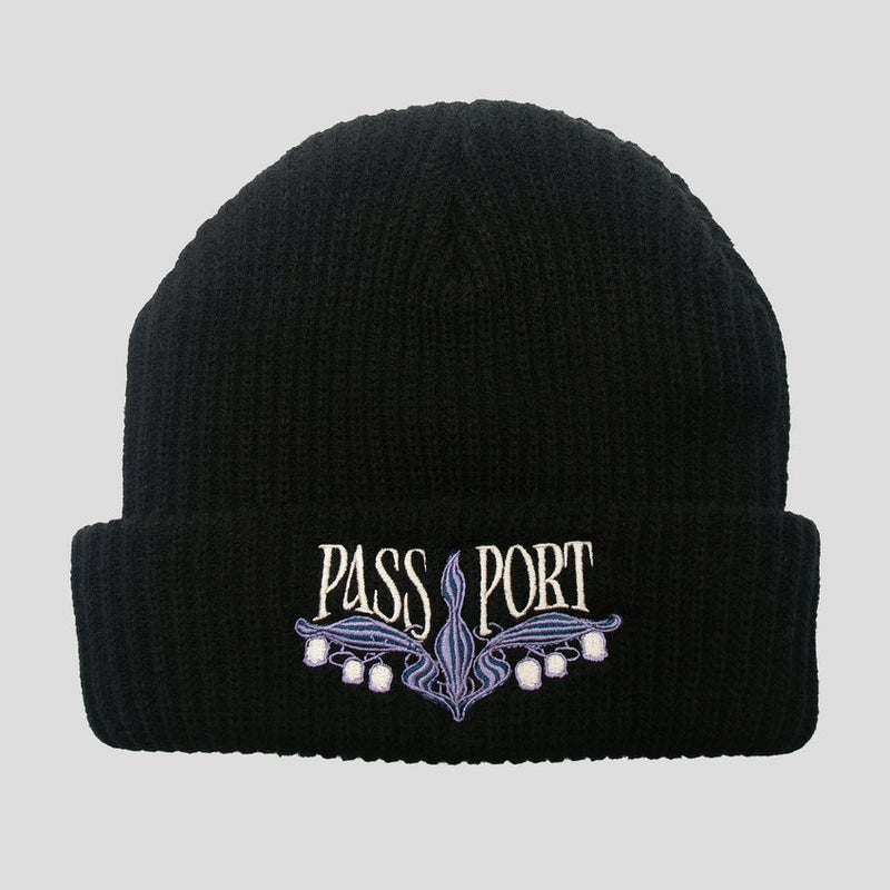 Pass~Port Lily Of The Valley beanie, black