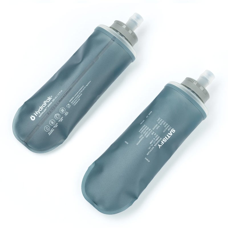 Satisfy HydraPak&reg; Soft Flask 500ml 2‑Pack