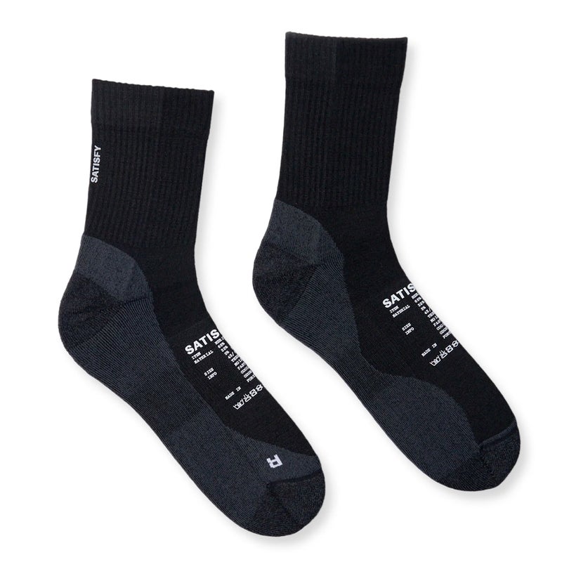 Satisfy Merino Nylon Tube Socks, black
