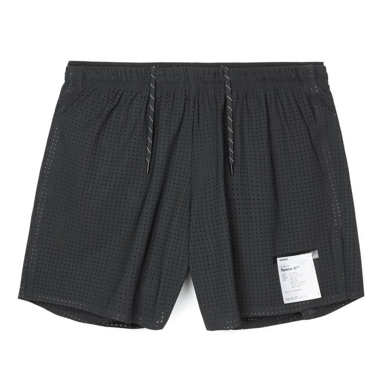 Satisfy Space‑O&trade; 5" Shorts, black.