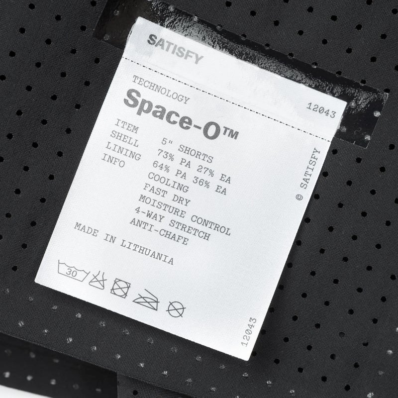 Satisfy Space‑O&trade; 5" Shorts, black