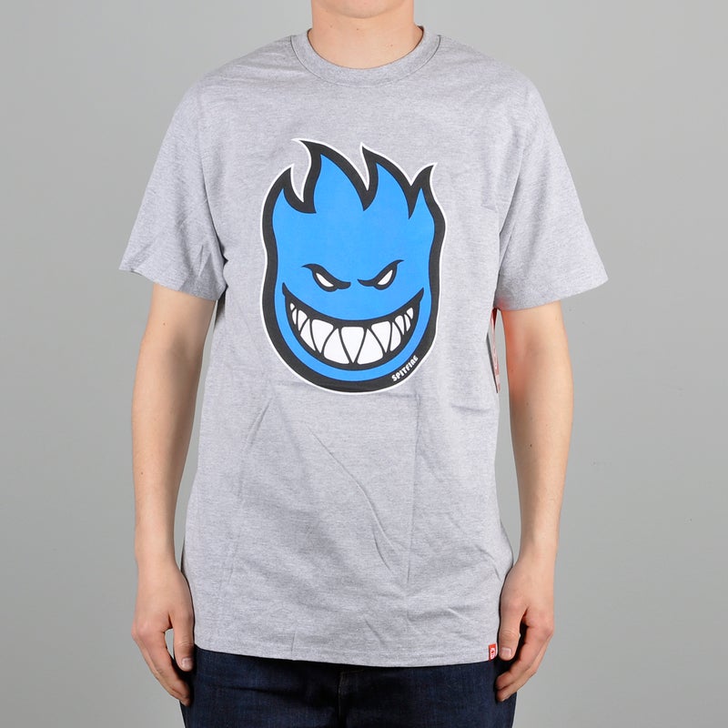 Spitfire Big Head Fill Tee, grey / blue