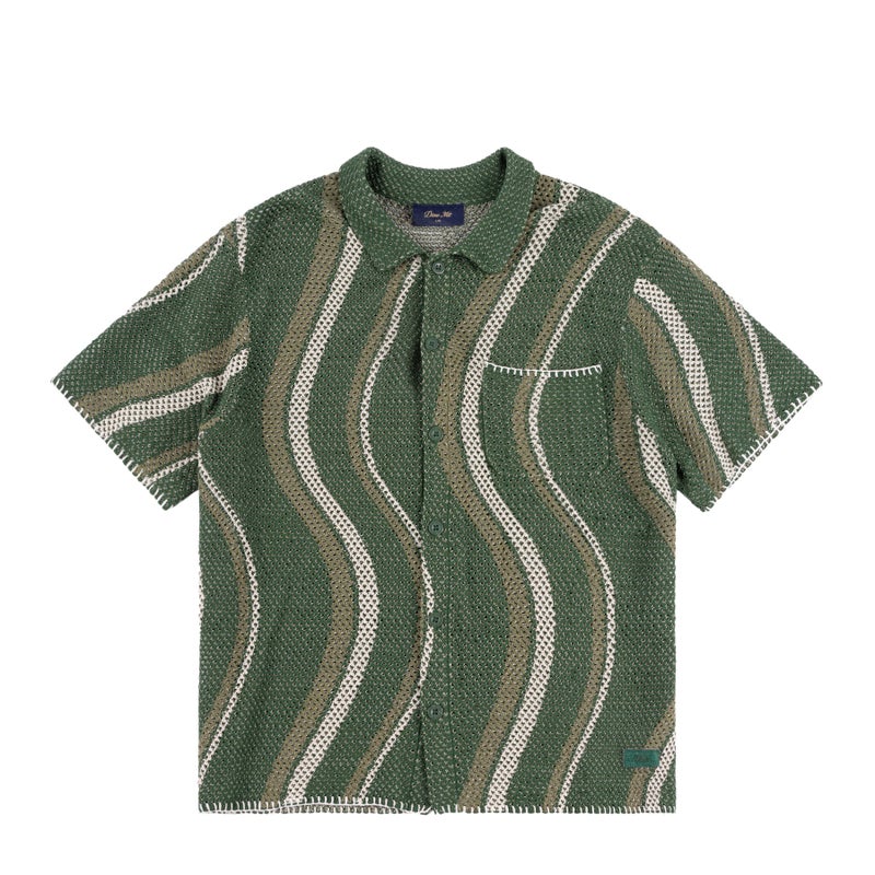 Dime Soleil Button Up Knit, green.