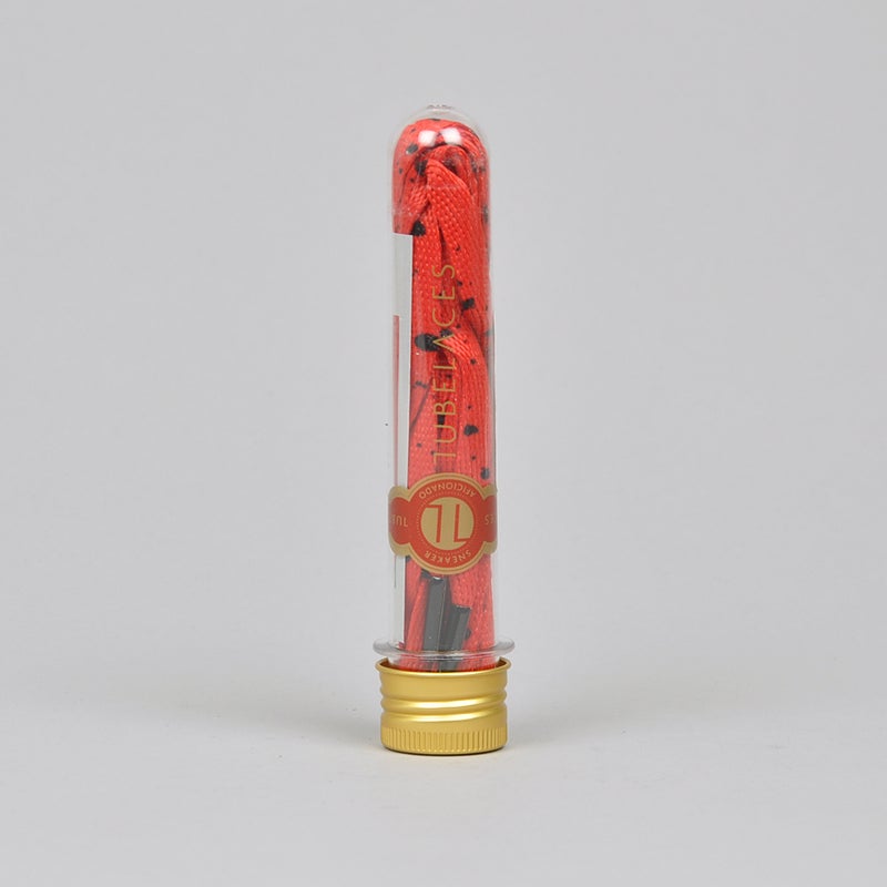 Tubelaces Gold Splatter II, red / black