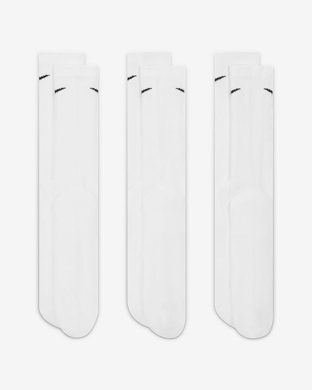 Nike Everyday Plus Cushioned Crew Sock 3-pack, white