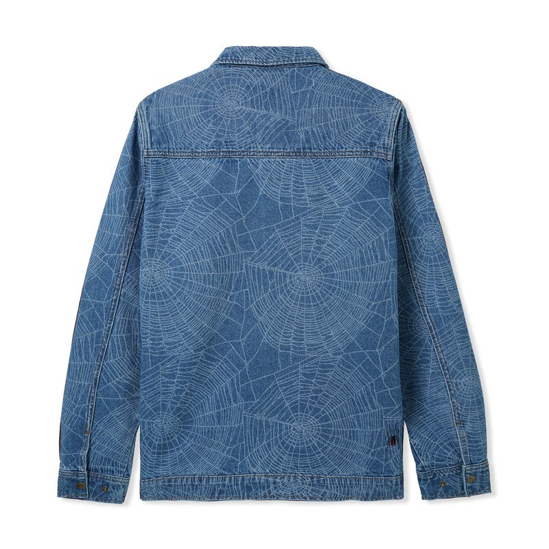 Butter Web Denim Overshirt, washed indigo