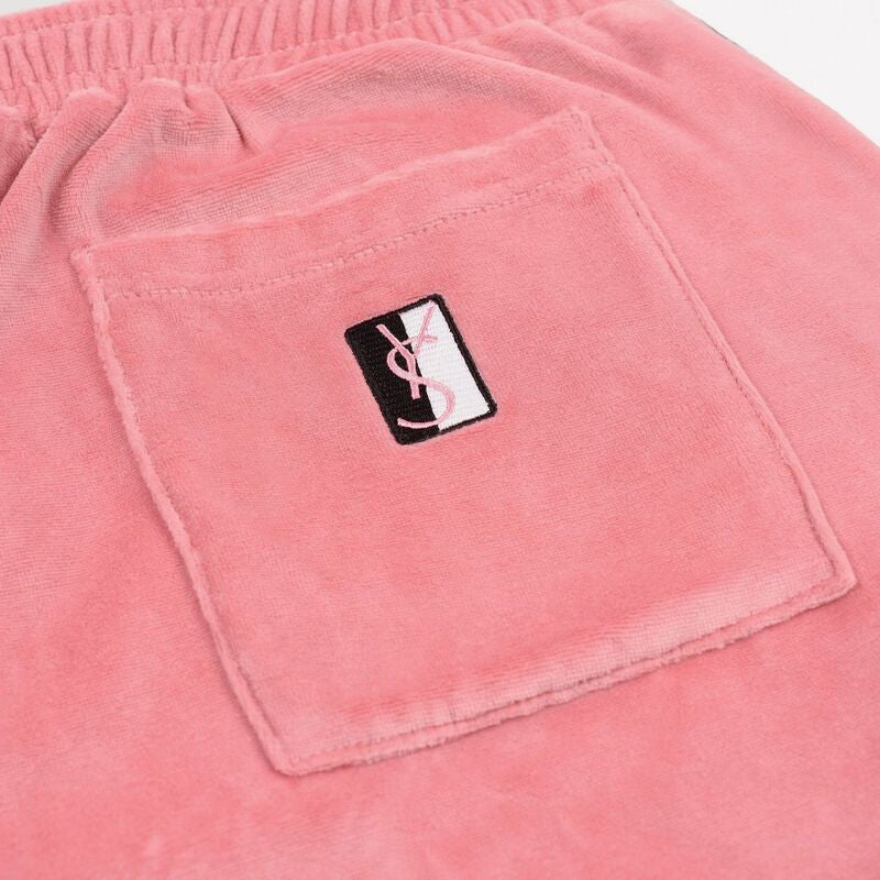 Yardsale Velour Shorts, pink