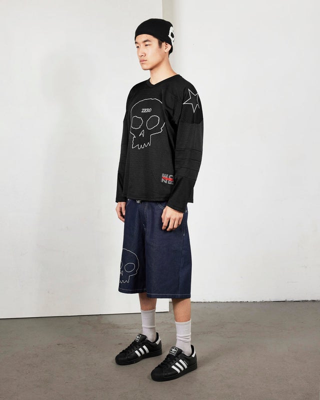 Pleasures X Zero Jamie Hockey Jersey, black