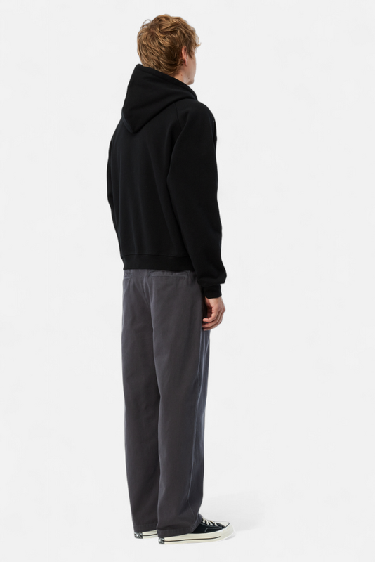 Dime Cursive Small Logo Raglan Ziphood, black