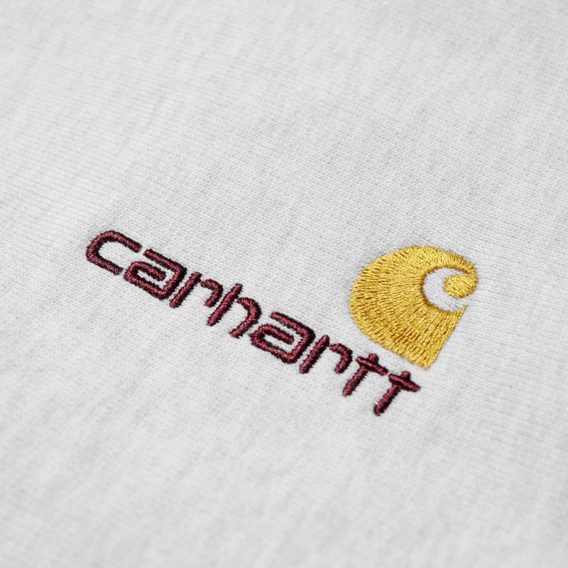 Carhartt  American Script sweat, ash heather