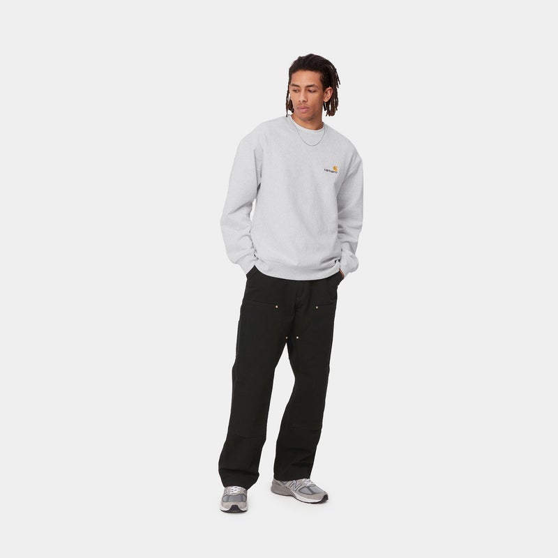 Carhartt  American Script sweat, ash heather