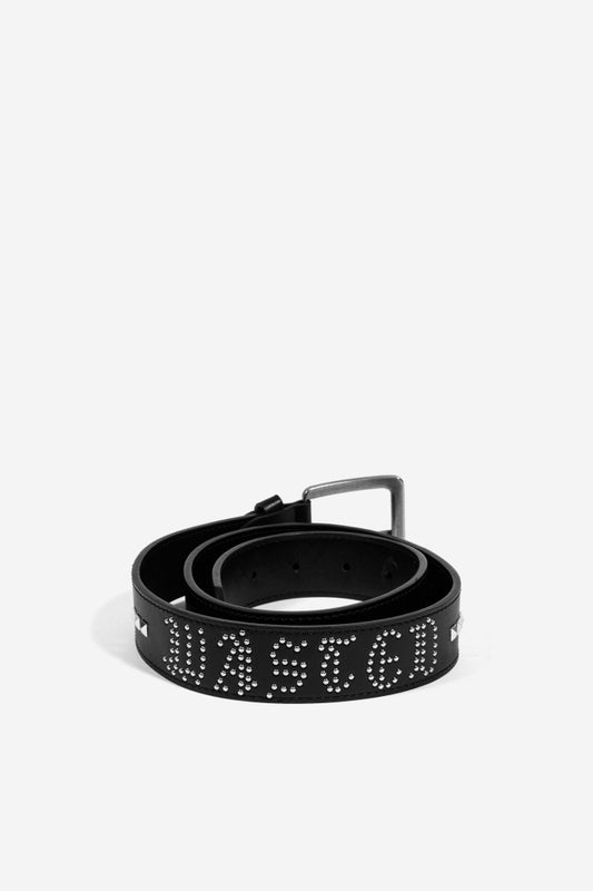 Wasted Paris Signature Leather Belt, black