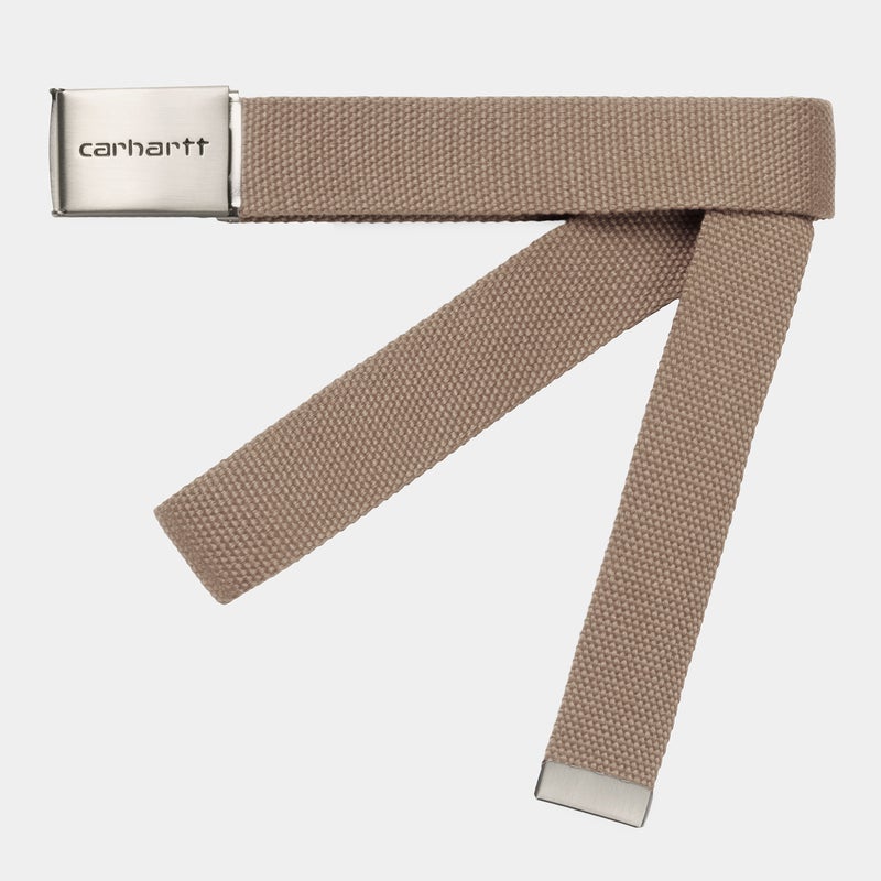 Carhartt Clip belt Chrome, leather