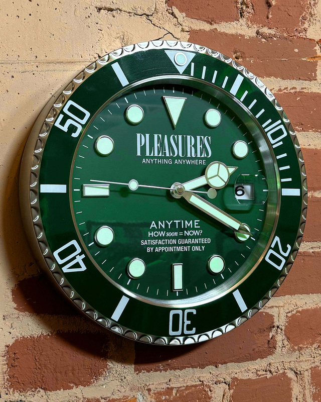 Pleasures Anytime Wall Clock, green
