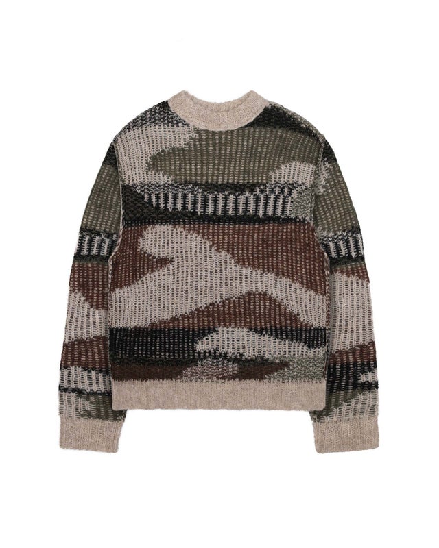 Racer Alpaca Sweater, camo