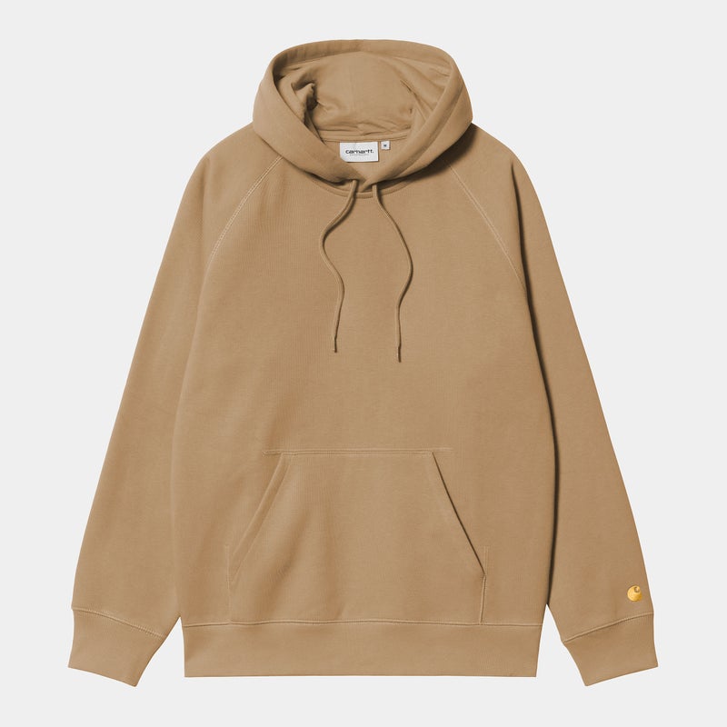 Carhartt Hooded Chase sweat, peanut / gold