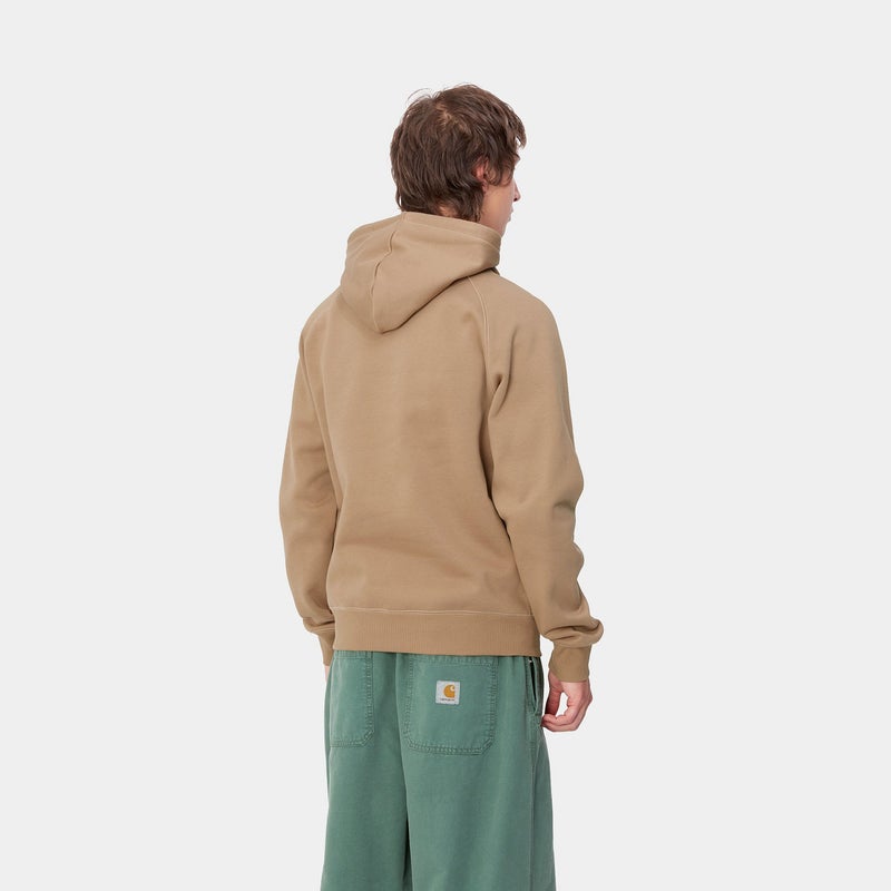 Carhartt Hooded Chase sweat, peanut / gold