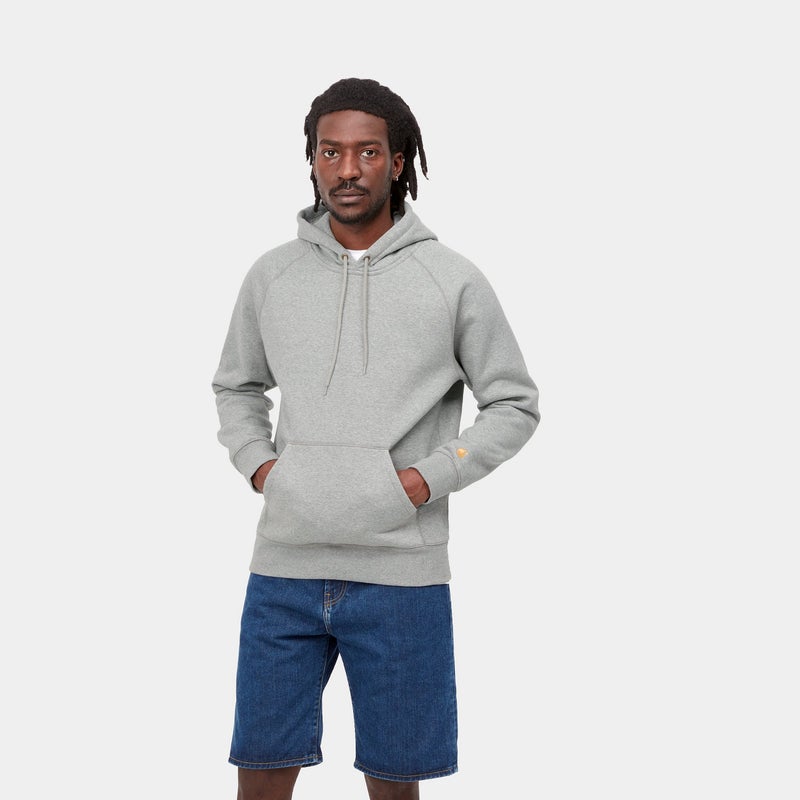 Carhartt Chase Hooded sweat, grey heather / gold