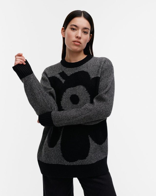 Marimekko Pehmyt Unikko,  black / gray