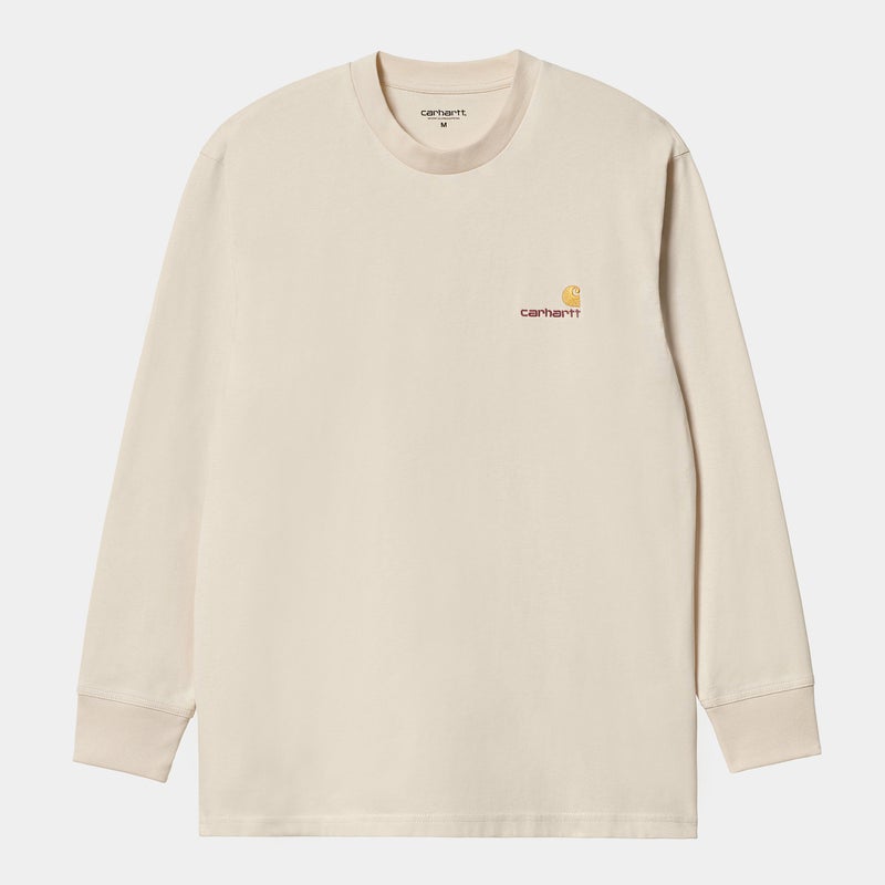 Carhartt American Script LS t-shirt, natural.