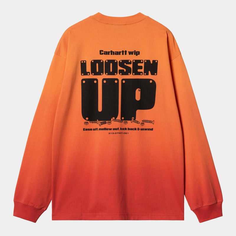 Carhartt Light Work LS tee, pumpkin / cherry
