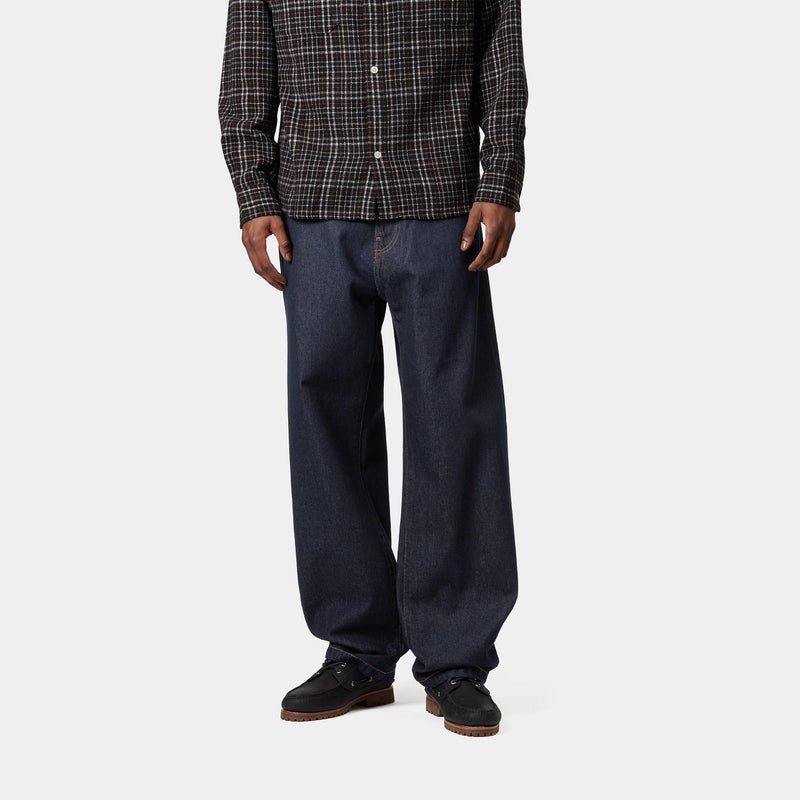 Carhartt Landon Pant, blue rinsed (leather patch)