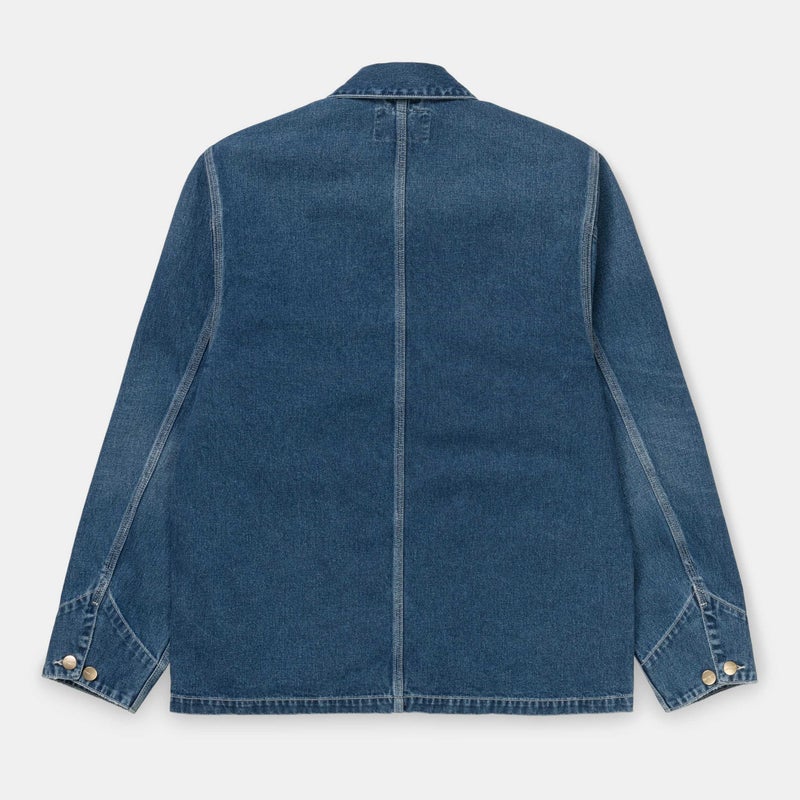 Carhartt Michigan Coat, blue mid worn wash