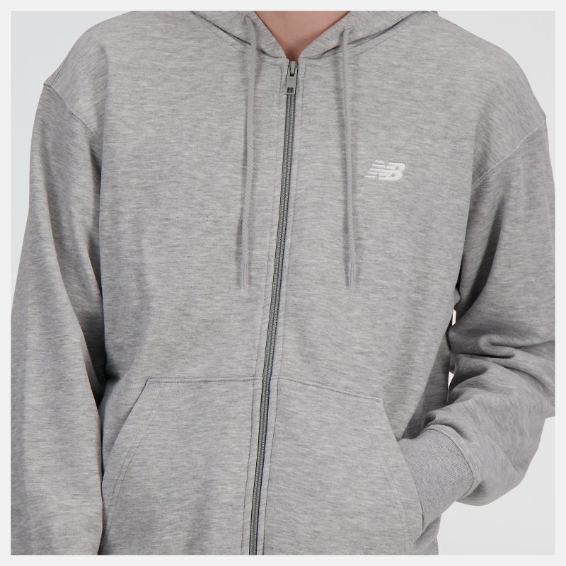 New Balance Sport Essentials Full Zip Hoodie, athletic grey