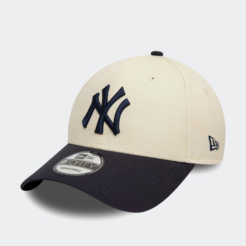 New Era New York Yankees Colourblock 9FORTY, light beige.