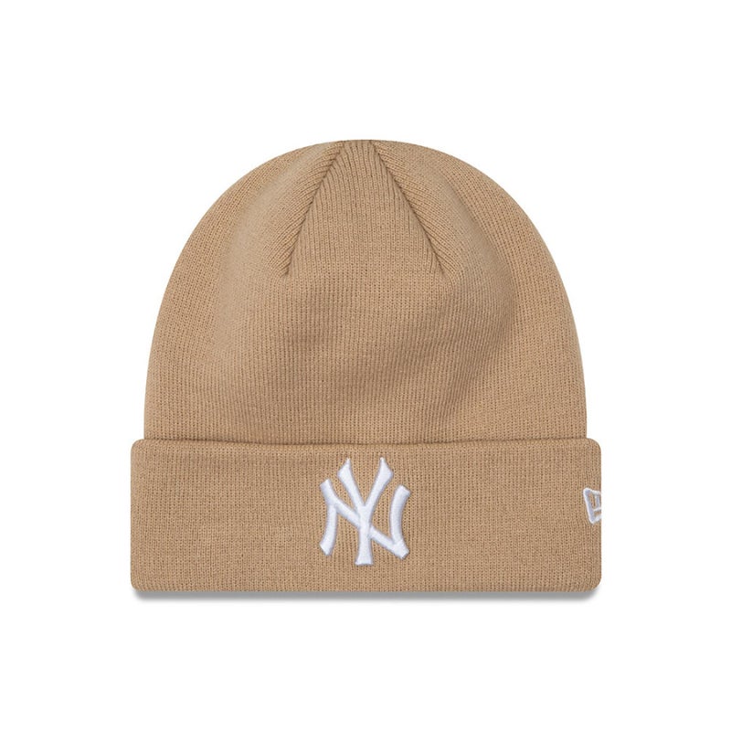 New Era New York Yankees League Essential Beanie, cream