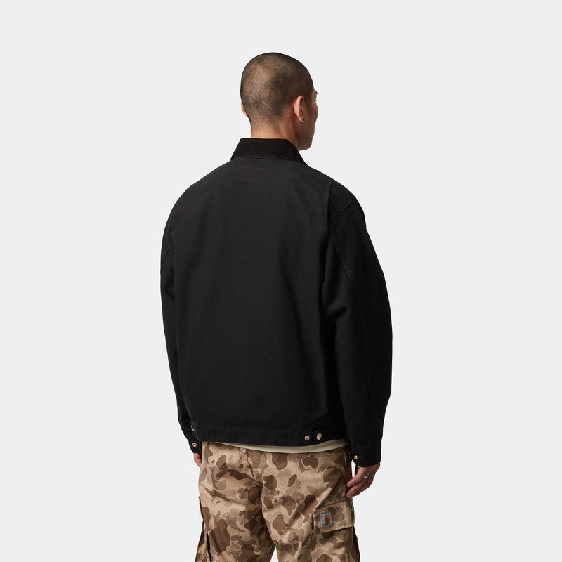 Carhartt OG Detroit Jacket (Summer), black / black aged canvas (Dearborn Canvas)