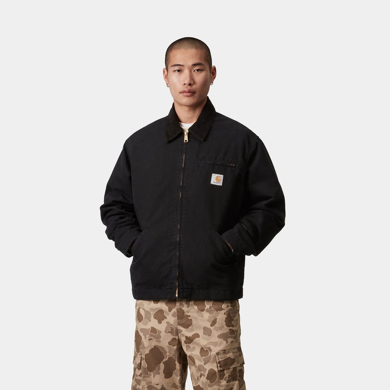 Carhartt OG Detroit Jacket (Summer), black / black aged canvas (Dearborn Canvas)