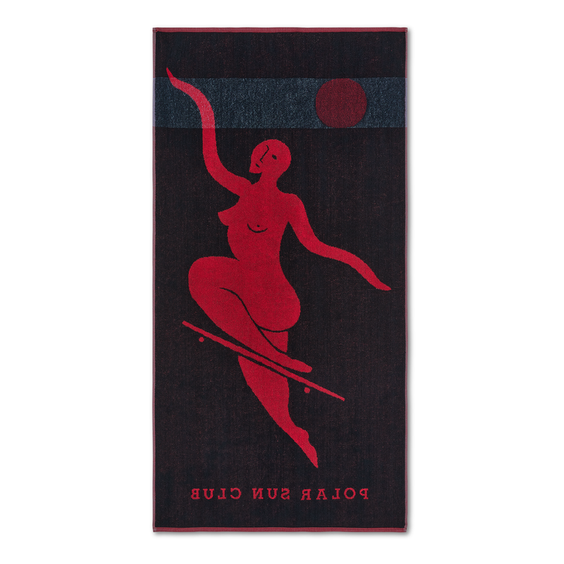 Polar No Complies Forever beach towel, red