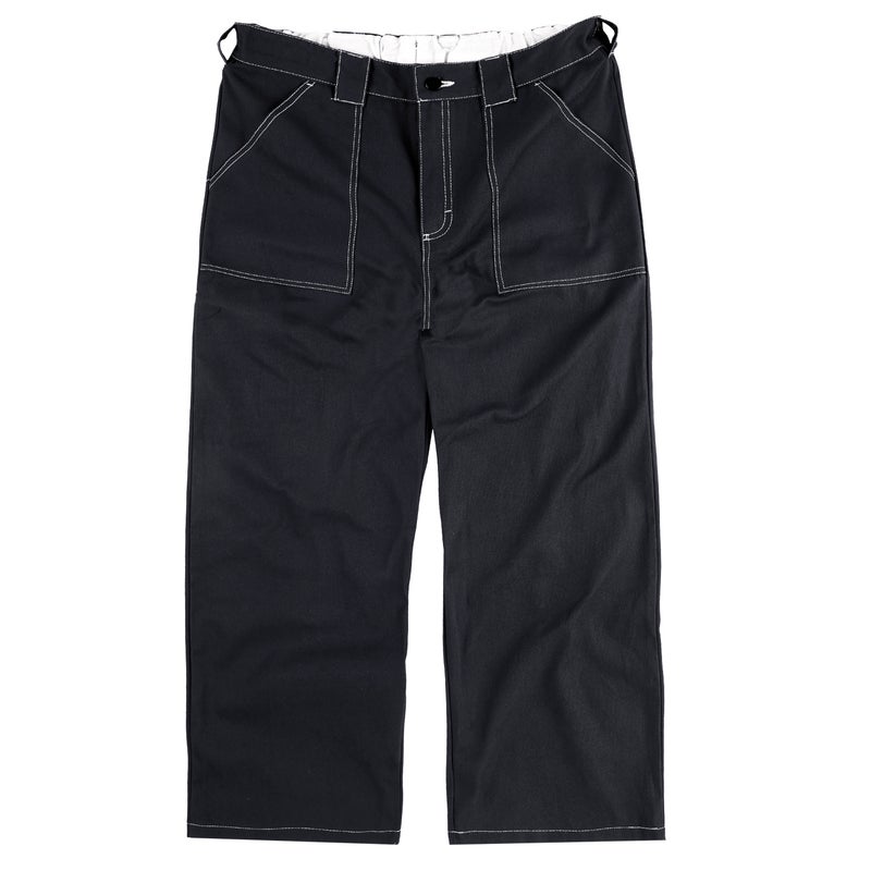 Poetic Collective Painter pants, black / white seams