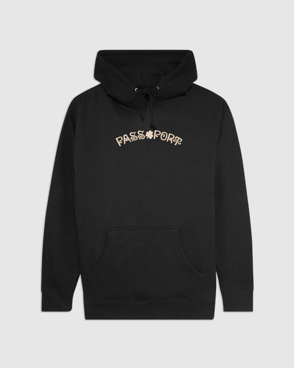 Pass~Port Sham Embroidery hoodie, black