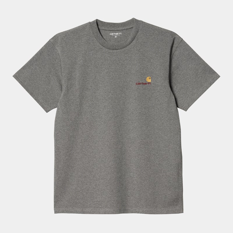 Carhartt American Script t-shirt, dark grey heather