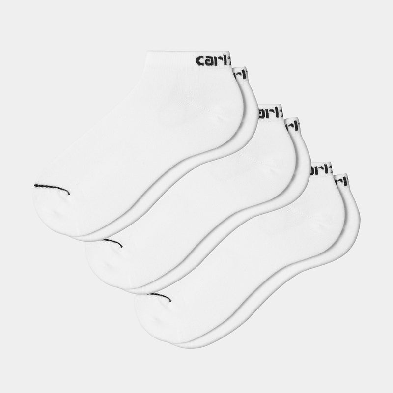 Carhartt Script Sneaker Socks 3-pack, white / black