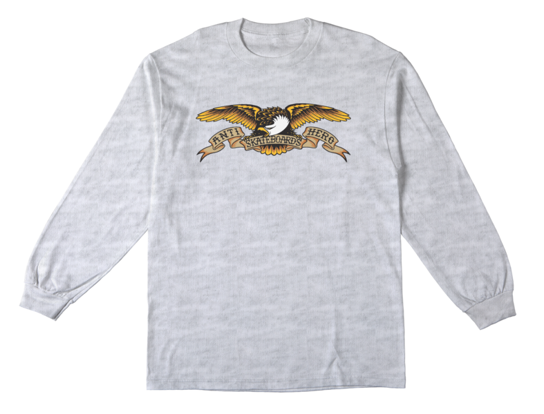 Antihero Eagle Longsleeve Tee, ash