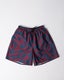 Parra Splashed Swim Shorts, burgundy.