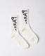 Parra Reverse Flag Logo Socks, white