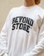 Beyond Store LS Tee, white / black.
