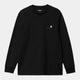 Carhartt American Script LS t-shirt, black.